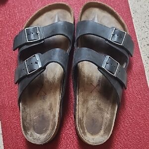 Birkenstock Black Leather Sandals